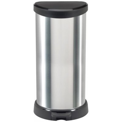 Curver ST2211420 DECO BIN 40 l stříbrný / černý