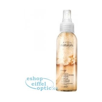 Avon Naturals tělový sprej s vanilkou a santalovým dřevem 100 ml