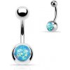 Piercing Šperky4U piercing do pupíku banánek tyrkysový opál BS1058-Q