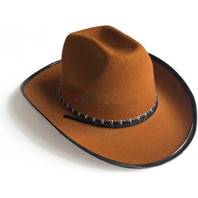 hnědý kovbojský klobouk