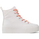 Calvin Klein sneakersy Jeans Flatform+ Cupsole Mid Softny YW0YW00918 white/Firecracker