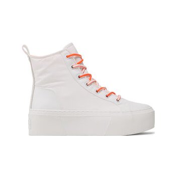 Calvin Klein sneakersy Jeans Flatform+ Cupsole Mid Softny YW0YW00918 white/Firecracker