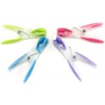 MSV velké kolíčky na prádlo 12 ks, bílé plast, 8,5 cm 100294 – Zboží Mobilmania