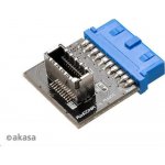 AKASA redukce z 19-pin na 20-pin USB 3.1 Gen1 / AK-CBUB51-BK / černý AK-CBUB51-BK – Zboží Živě