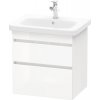 Koupelnový nábytek Duravit DuraStyle - Umyvadlová skříňka 610x580x448 mm, 2 zásuvky, lesklá bílá DS648002222