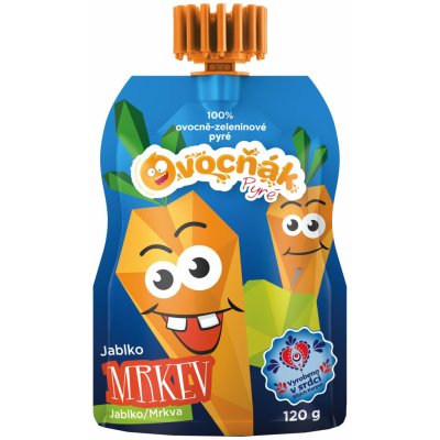 Ovocňák kapsička jablko mrkev 120 g – Hledejceny.cz