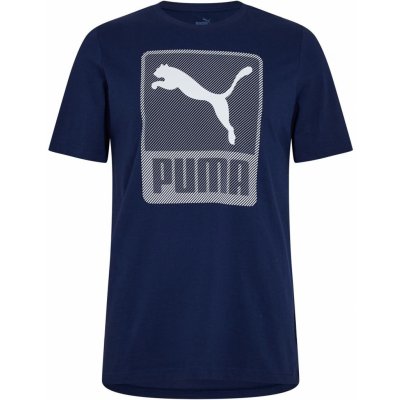 Puma pánské tričko navy white – Sleviste.cz