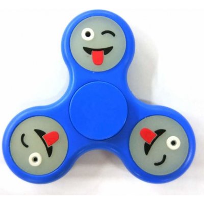 Antistresový Fidget Spinner Emoji modrý – Zboží Dáma