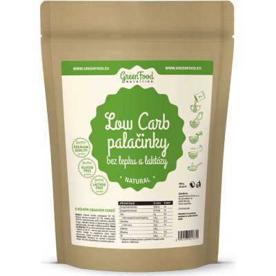 GreenFood Nutrition Low Carb Palačinky bez lepku a laktózy kakao 500 g