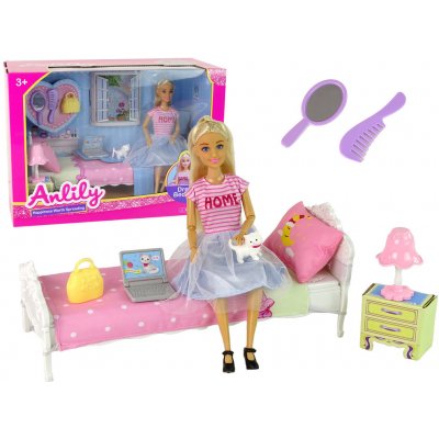 Lean Toys Panenka Anlily s vybavením ložnice – Zboží Mobilmania