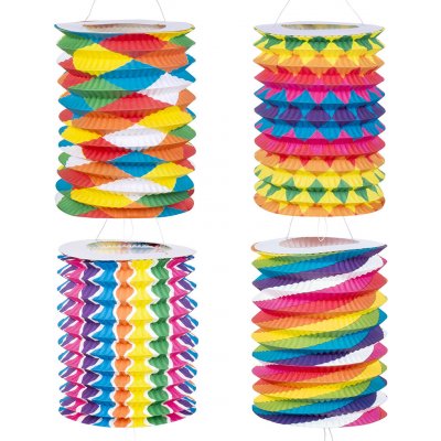 Boland Sada 12 strakatých lamponů válců – Zboží Dáma