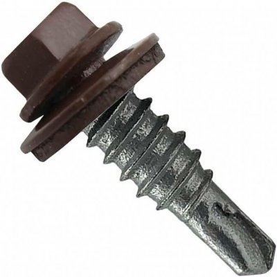 Covernit Farmářský samořezný šroub 4,8 x 35 mm Barva: RAL 8017, V balení: 25 ks – Sleviste.cz