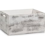 ZELLER Úložný dřevěný box bílý 40 x 30 x 20 cm – Zbozi.Blesk.cz