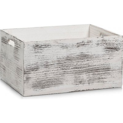 ZELLER Úložný dřevěný box bílý 40 x 30 x 20 cm – Zbozi.Blesk.cz