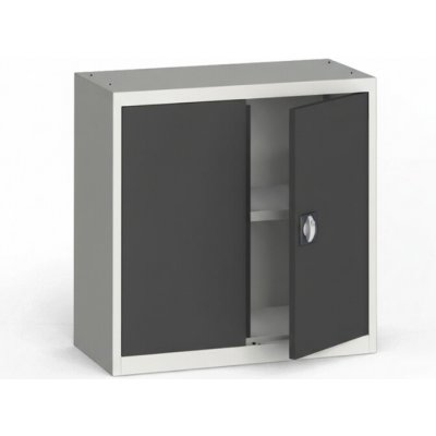 Kovona, Plechová policová skříň na nářadí 800 x 800 x 400 mm, 1 police, šedá/tmavě šedá – Hledejceny.cz