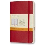 Moleskine zápisník v měkkých deskách vel. S, 9 × 14 cm, linkovaný, červený – Zboží Živě