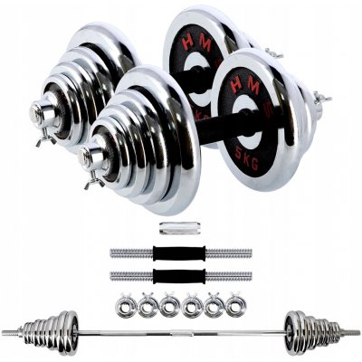 HMS Činkový set v kufru STC50 chrom 2 x 25 kg – Zboží Mobilmania