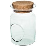 ecoglassworks Skleněná váza Digitalis s korkovým špuntem a otvorem - výška 20 cm, průměr 14 cm – Hledejceny.cz