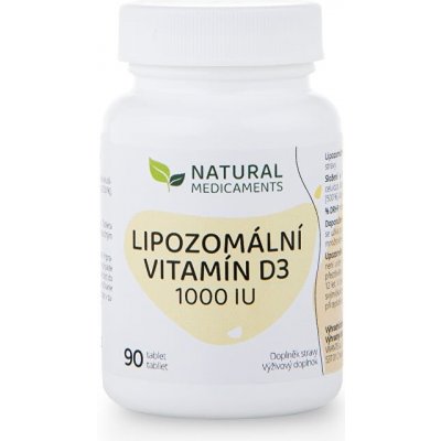 Natural Medicaments Lipozomální vitamín D3 1000 IU 90 tablet – Hledejceny.cz