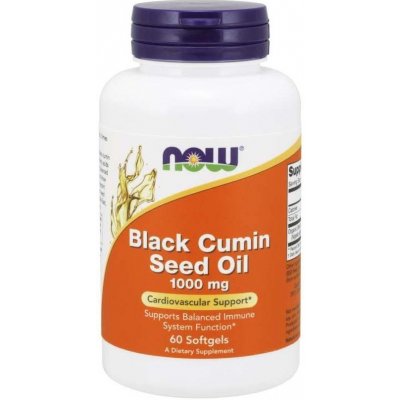 Now Foods Olej z Černého Kmínu Black Cumin 1000 mg 60 kapslí