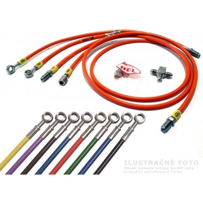 HEL Performance Hadica na spojku set HEL Nissan Pulsar / Sunny - NEON RED CCK011 – Hledejceny.cz