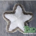 Hvězdička závěsná plyšová pr. 15 cm bílo-šedo – Hledejceny.cz