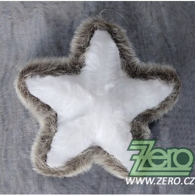 Hvězdička závěsná plyšová pr. 15 cm bílo-šedo – Hledejceny.cz