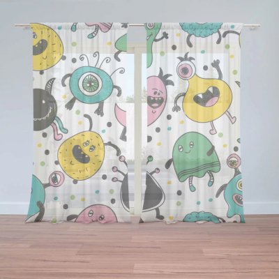 Záclony Příšerky: 2 ks - 150x250 cm - Sablio – Hledejceny.cz