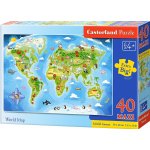Castorland Obrázková mapa světa 40 dílků – Hledejceny.cz