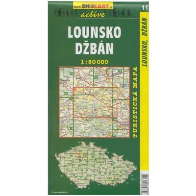 Mapa SHOCART č. 011 Lounsko, Džbán - turistická 1 : 50 000