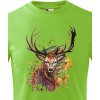 Dětské tričko dětské tričko s jelenem jablková zelená