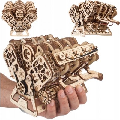 UGEARS 3D puzzle Motor V8, 776 ks – Zboží Dáma