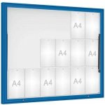 PROCITY Venkovní vitrína Classique, 18 x A4, plexi, modrá | Zboží Auto
