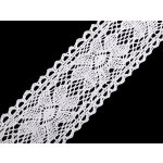 Bavlněná krajka / vsadka paličkovaná šíře 55 mm bílá 13.5m – Zboží Dáma