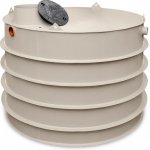 Naše jímky nádrž na dešťovou vodu samonosná kruhová 6 m³ 6000 l – Hledejceny.cz