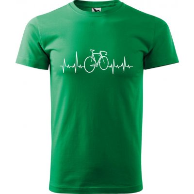 Hobbytriko tričko Cyklistův kardiogram středně zelená – Zboží Mobilmania