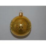 ONREX Vánoční ozdoba skleněná koule zlatá ornament pr. 8 cm – Hledejceny.cz