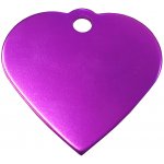 Bafpet Oboustranná psí známka srdíčko Fialová 2,1 x 2,2cm 03M – Sleviste.cz