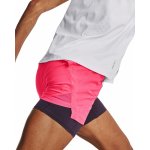 Under Armour kraťasy UA RUN STAMINA 2IN1 SHORT růžová – Zboží Dáma