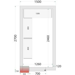 TEFCOLD Panely ke stavebnicovým boxům CR 150x270x220 izolace 120 mm