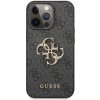 Pouzdro a kryt na mobilní telefon Apple Guess Ochranný kryt pro iPhone 13 Pro MAX - Guess, 4G Logo Back Gray GUHCP13X4GMGGR