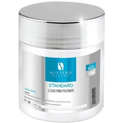 Mistero Milano akrylový prášek CLEAR PINK POLYMER STANDARD 200 ml – Sleviste.cz