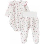 MBaby Zavinovací body polodupačky 2D sada Amélie bílá/růžová – Zboží Dáma