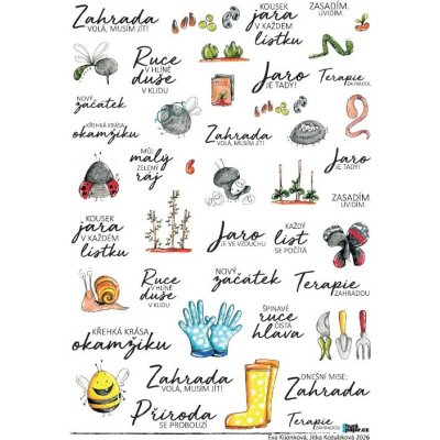 HuráPapír Samolepky průhledné A4 - Terapie zahradou – Hledejceny.cz