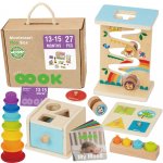 Woopie green montessori box 6 v 1 dřevěný vzdělávací set pro děti 13 – 15 měsíců – Hledejceny.cz