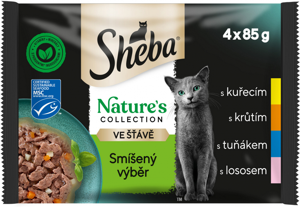 Sheba Nature Mix výběr 4 x 85 g