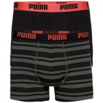 Puma pánské boxerky Heritage Stripe Boxer 2-pack Army Green – Hledejceny.cz