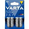 Baterie primární Varta Professional Lithium AA 4ks 6106301404