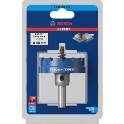 Vrtací korunka - děrovka na nerezové a ocelové plechy Bosch EXPERT Sheet Metal - 65x5mm (2608901442) – Zboží Mobilmania