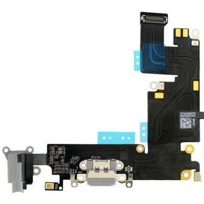 Apple iPhone 6 Plus - Nabíjecí Konektor + Jack Konektor + Mikrofon + Flex Kabel (Black), Black – Zboží Mobilmania